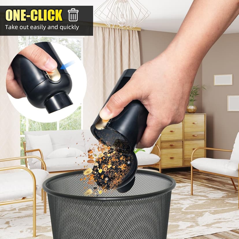 ZLieatmp Bug Vacuum Catcher,12000Pa Handheld Car Vacuum Cleaner,Suction/Blow/Charge/Extract/4-In-1 Portable Cordless Vacuum Cleaner,30-Minute Run Time Suitable for Home,Indoor and Outdoor Cleaning