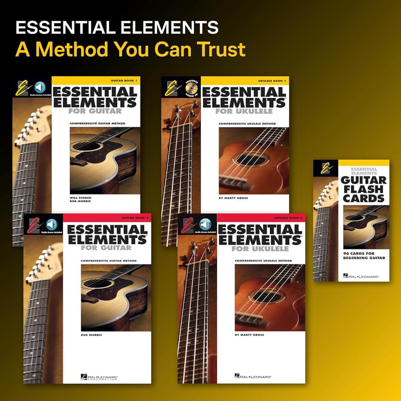 Essential Elements for Guitar Book 1 | Beginner Guitar Method with Chords, TAB, and Music Theory | Step-by-Step Lessons for Students and Teachers | Easy Guitar Songbook with Popular Songs