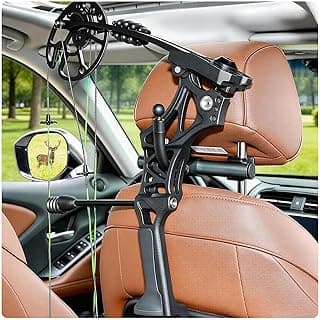 A2C Bow Hanger for Truck, Aluminum Headrest Bow Hanger Set with 6.5" Foldable Arm to Hold & Protect Bow, Truck Bow Holder Holds Recurve/Compound Bows & Hunting Gear fits Truck/SUV/Car