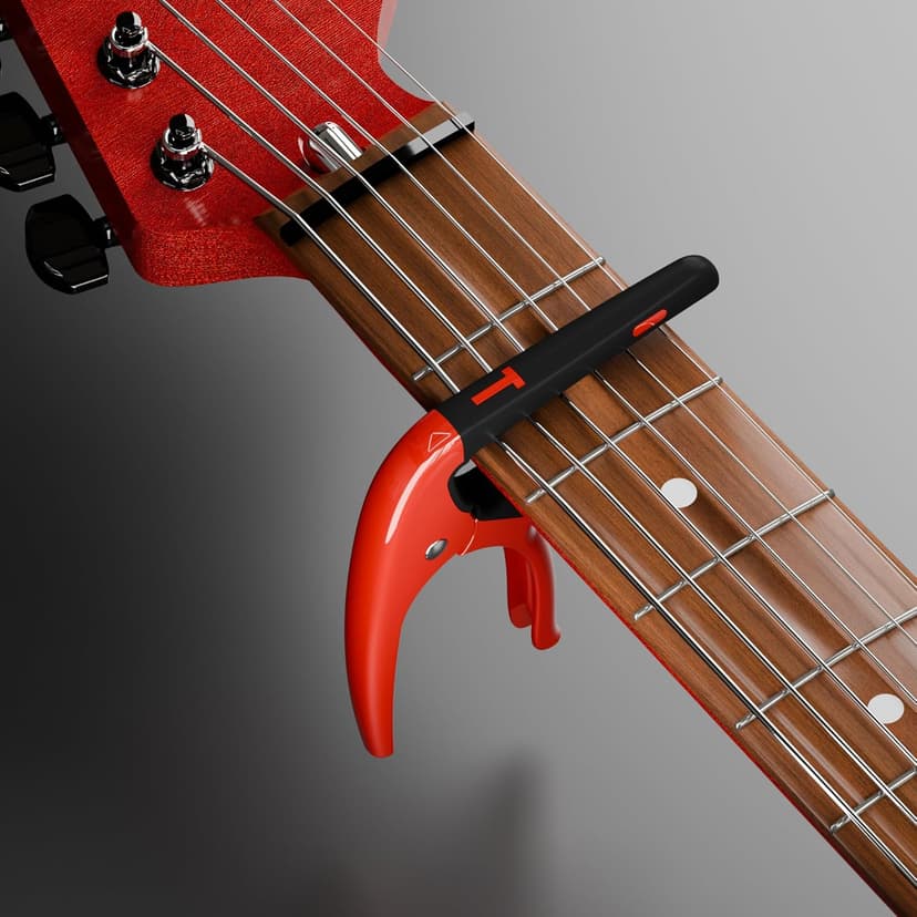 Capo for Acoustic Guitar, Guitar Capo for Electric Guitar, Ukulele and String Instruments, Guitar Capo, Guitar Kapo, Guitar Clamp (Red)