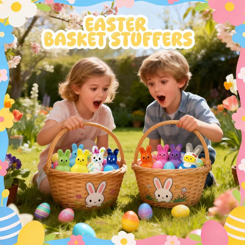 30Pcs Bunny Slow Rising Squishy Toys,Bulk Stress Relief Fidget Toy Squeeze Bunny for Kids,Treasure Chest Prizes, Classroom Prizes for Boys Girls B0FSKHRB4G