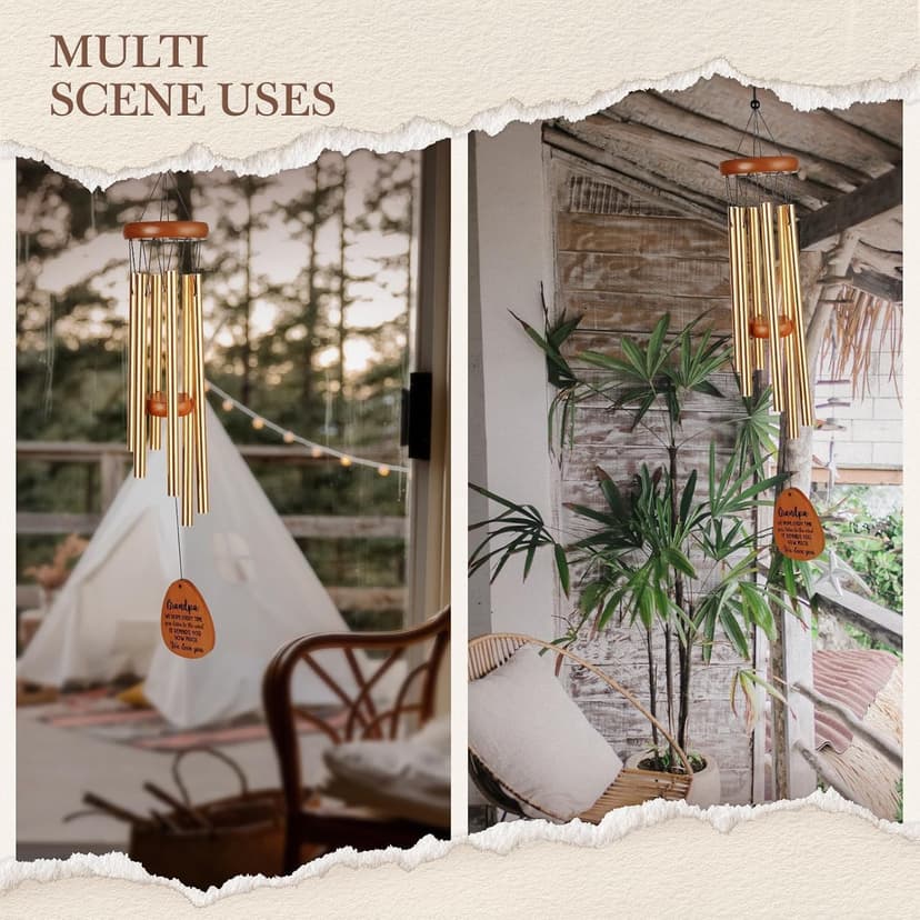 Gifts for Grandpa, Grandpa Wind Chimes, Father's Day Best Gift for Grandpa, Birthday Gift for Grandfather from Granddaughter, Grandson, Grandpa Gifts Ideas for Thanksgiving Christmas