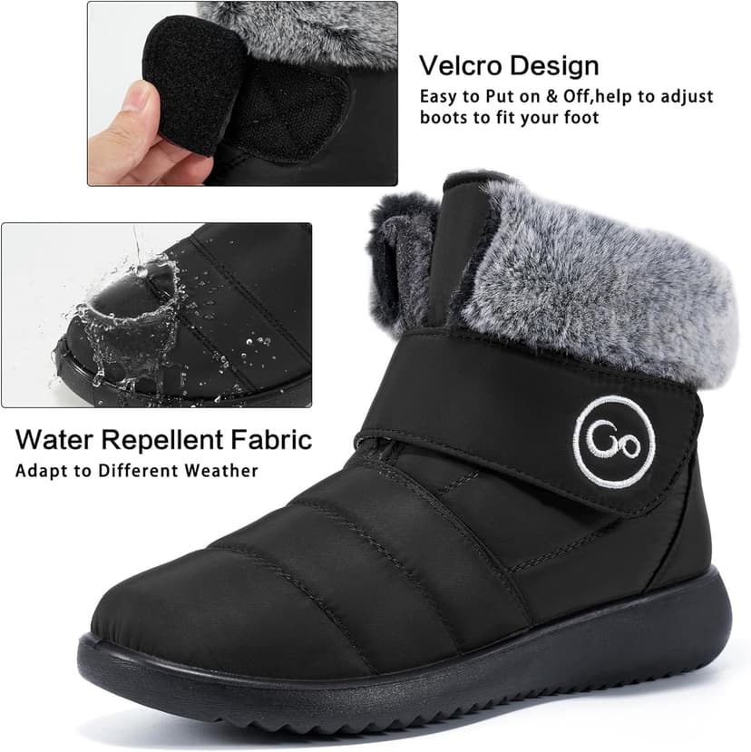 Reimferce Womens Snow Boots for Winter: Comfortable & Warm for All Day Wear - Waterproof Non Slip Booties for Commute Outdoor Walking