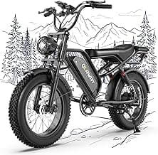 Fat Tire Electric Dirt Bike 750w for Adults 20" Full Suspension Electric Motorcycle Ebikes 48V 18AH Removable Battery,31MPH Top Speed,LED Headlights, Turn Signals,40-70 Miles Range