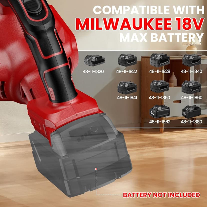 Cordless Vacuum for Miwaukee 18V Battery, 5 in 1 Lightweight Handheld Vacuum Cleaner with 500W Powerful Motor, 46 CFM Portable Hand Vacuum with Filtration HEPA for Floor, Carpet(Battery Not Included)