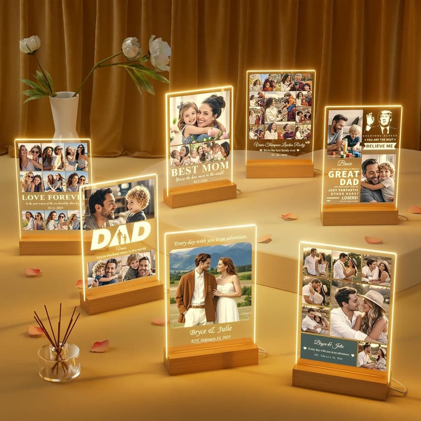 ALBK Personalized Best Friend Plaque Gifts - Personalized Bestie Birthday Gifts for Women, Custom Photo Plaque, Customized Presents for Friend Bestie Sister Couple Mum Dad B0GGB3X184