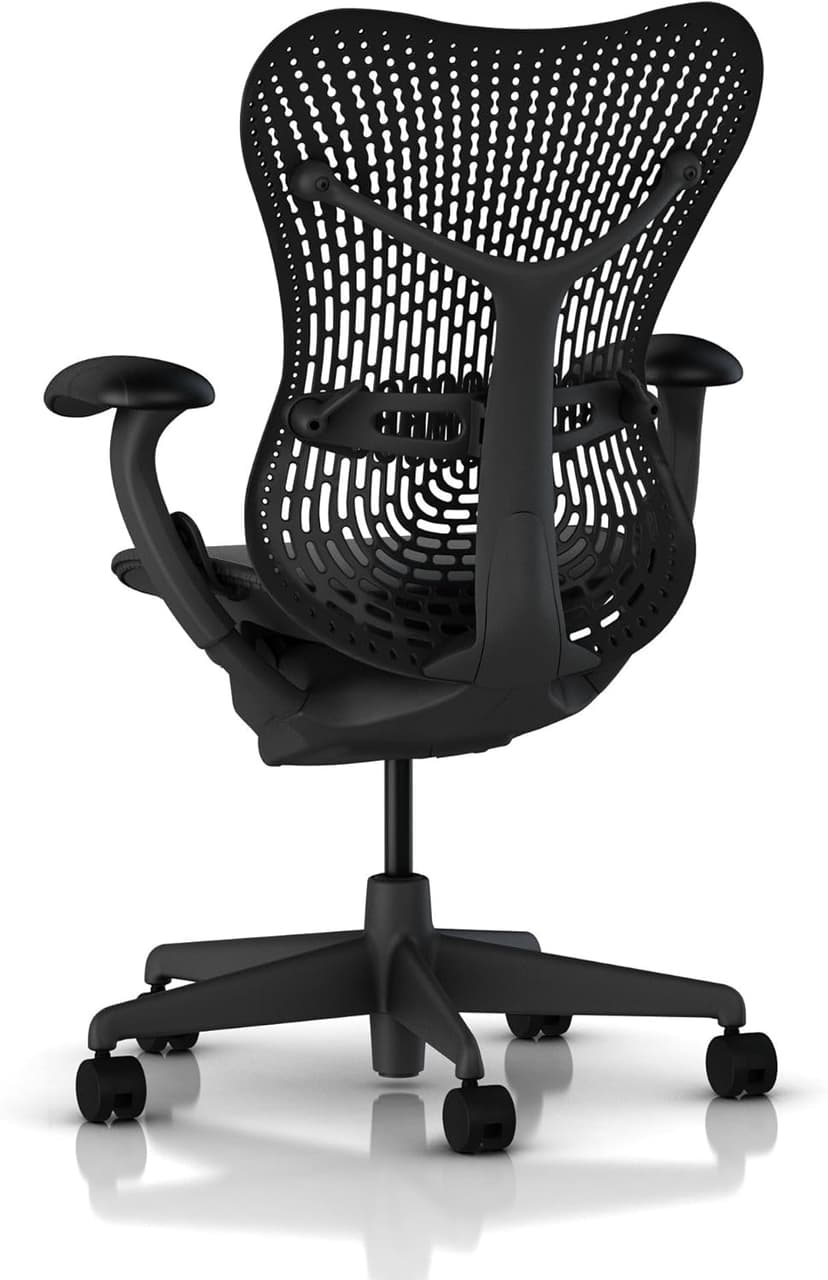 Mirra Chair by Herman Miller: Fully Featured w/Forward Tilt - Adjustable Arms - FlexFront Seat - Tilt Limiter - Lumbar Support - Hard Floor Casters - Graphite Frame/Graphite Seat