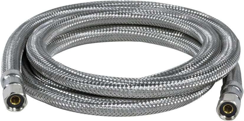 Certified Appliance Accessories Ice Maker Water Line, 5 Feet, PVC Core with Premium Braided Stainless Steel, Silver