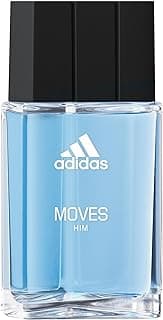 Adidas Moves Him Eau de Toilette 1 fl oz (Pack of 1), Notes of Green Apple, Cedarwood, Musk, Men's Fragrance, Long Lasting, Sporty Fragrance, Travel Size