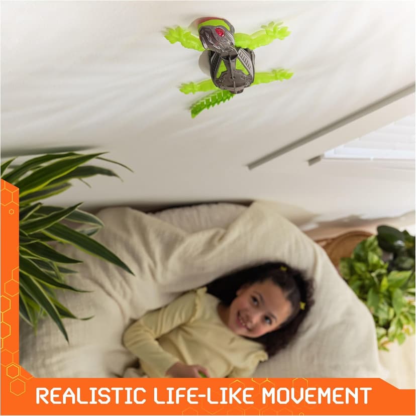 Lizard RC Toy, Wall Climbing Technology, Realistic Limbs, Easy to Use Remote, Prank Toys & Gifts for Kids Ages 4+ HEX BOTS Wall Crawler Gecko Rechargeable Remote Control Toy B0CSFPL6JN