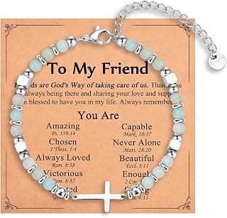 Daughter Granddaughter Sister in Christ Friend Niece Gifts on Birthday Christmas Easter Valentines Day Graduation Religious Cross Bracelet for Women Girls, Christian Gifts B0DJXSMMPZ
