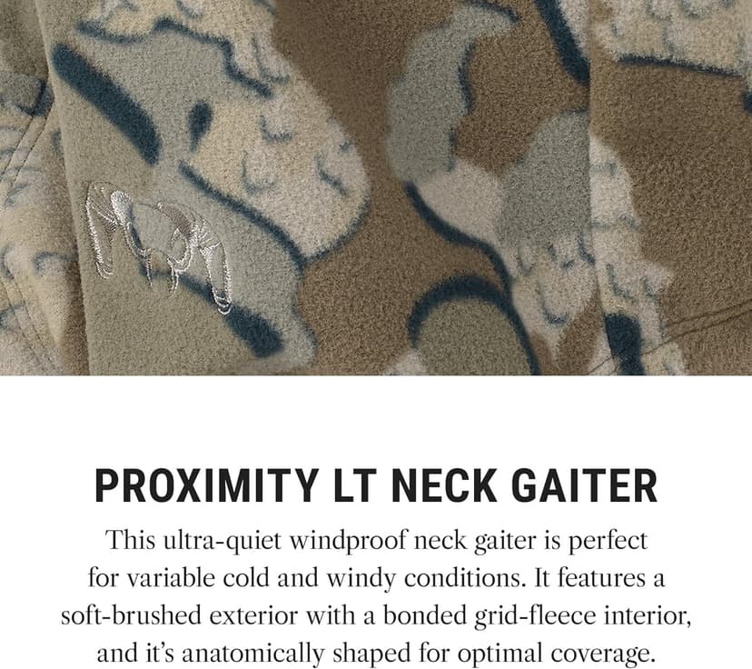KUIU Proximity LT Neck Gaiter – Ultra-Quiet Fleece for Cold Weather Hunting
