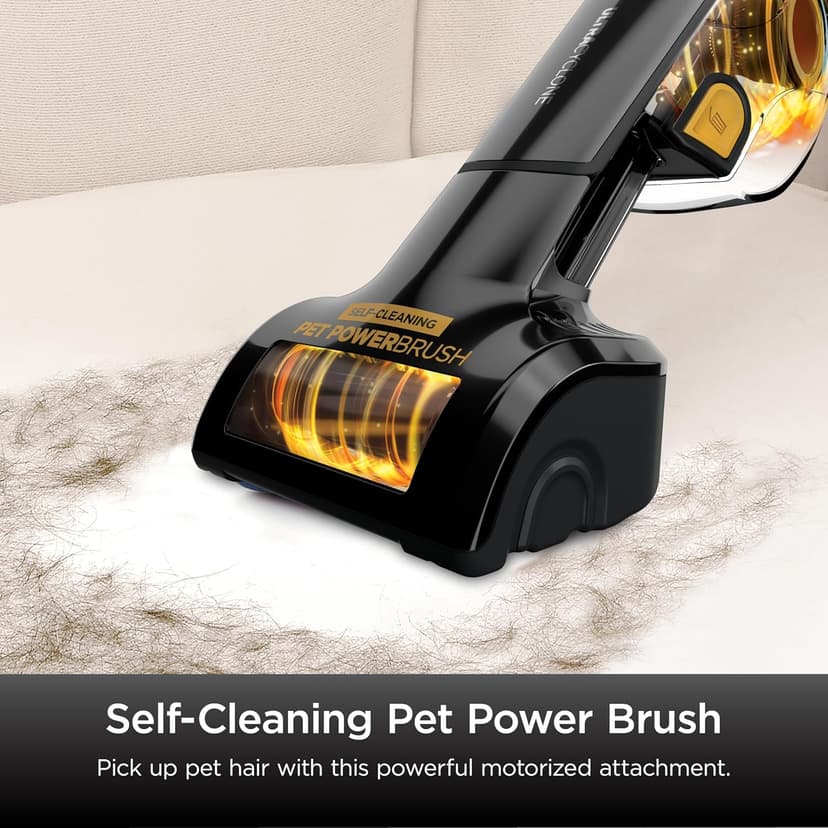 Shark UltraCyclone Pet Pro Plus Cordless Hand Vacuum, Powerful Suction, Handheld Vacuum for Car & Home, Pet Power Brush, Crevice Tool, Scrubbing Brush, XL Dust Cup, Black, CH951