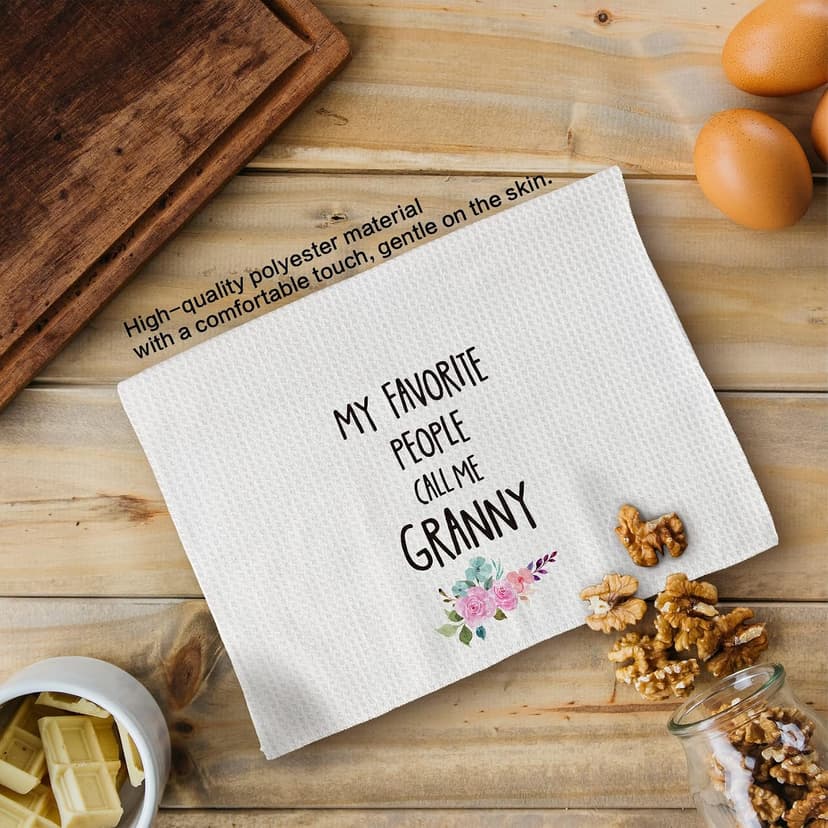 Granny Gifts Kitchen Towels, Granny Grandma Gifts for Mother’s Day Hand Towels, Call Me GrannyDish Towels Dishcloths Tea Towel for Kitchen, Grandma Gift KitchenBathroom Decor, 16x24in B0CZRCQ5J5