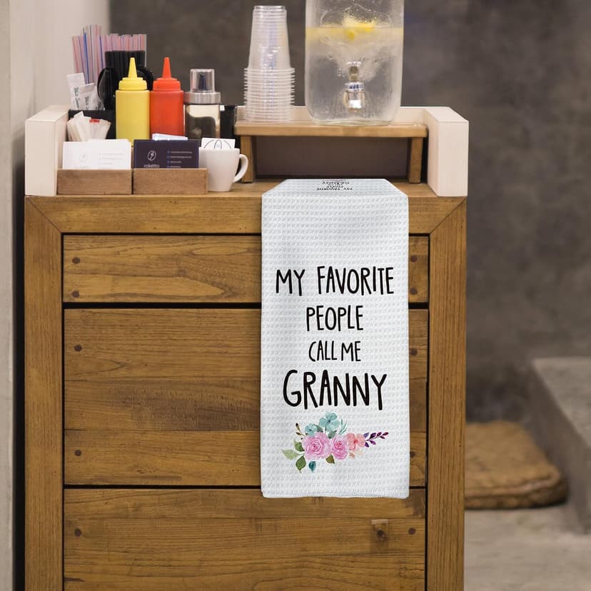 Granny Gifts Kitchen Towels, Granny Grandma Gifts for Mother’s Day Hand Towels, Call Me GrannyDish Towels Dishcloths Tea Towel for Kitchen, Grandma Gift KitchenBathroom Decor, 16x24in B0CZRCQ5J5