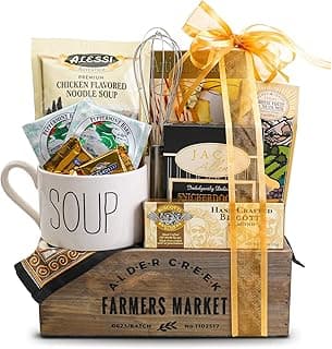 Alder Creek Gift Baskets Spoonful of Comfort Soup Gift Basket with Tea and Biscotti