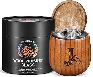 Whiskey Bourbon Gifts for Men Brother Him Personalized Charred Wooden Bourbon Drinkins Glass, Eneraved Whiskey Tumbler Cup J Birthday Gifts for Men Dad Husband Whiskey Glass Anniversary Groomsmen Gift B0FRLJKQFP