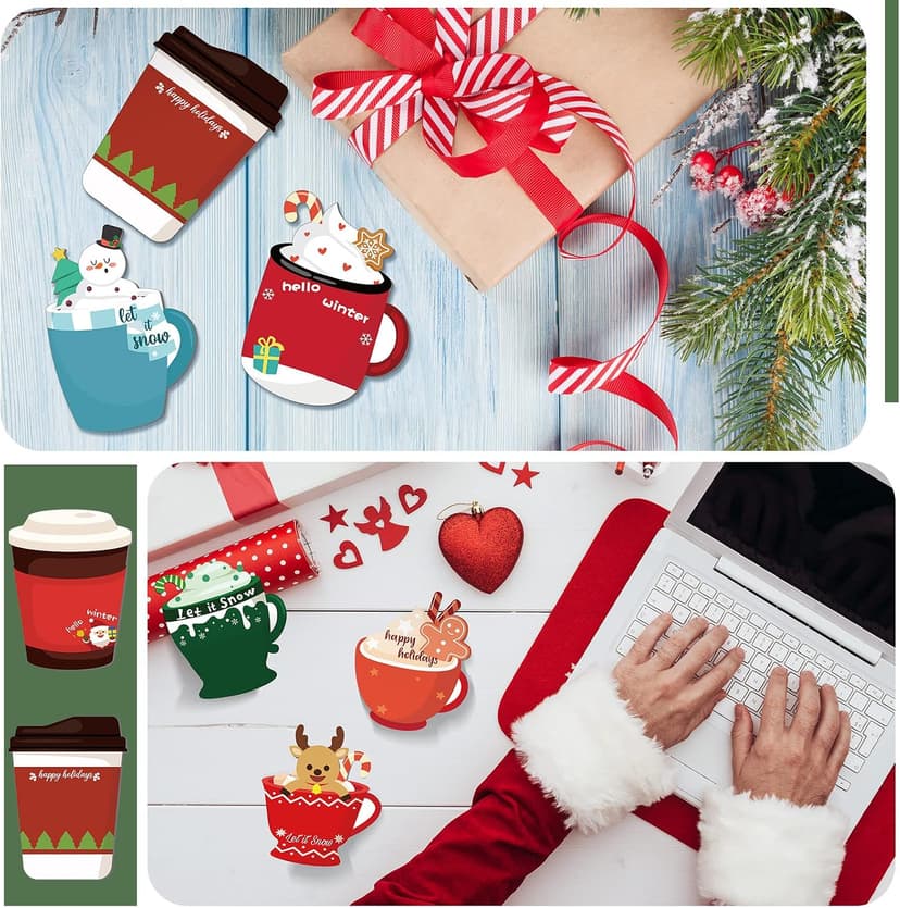 Christmas Holiday To-do List, Winter Themed Notepads for Coworkers Employees Staff, Office Study Work Gifts Party Favors Geyee 9 Sets Christmas Coffee Cup Notepad with Pen Office Gifts B0B8Z63J2N