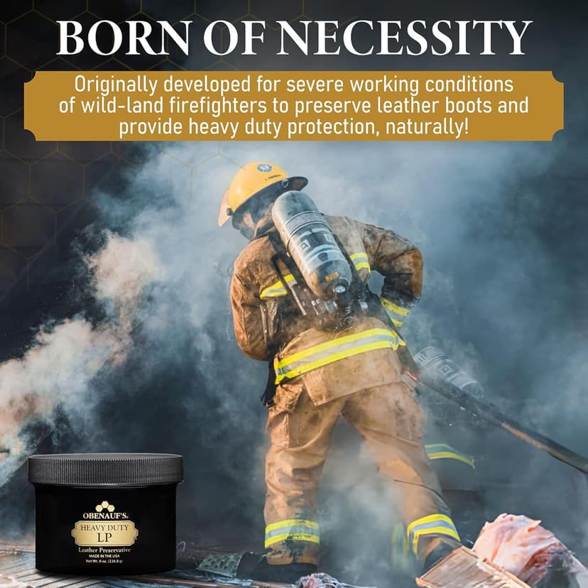 Obenauf's Heavy Duty LP Leather Conditioner Natural Oil Beeswax Formula (8oz)