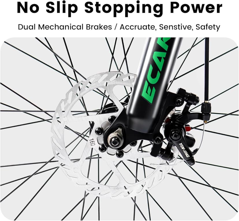27.5 Inch Full Suspension Mountain Bike, Front & Rear Shock Absorbers, Mechanical Disc Brakes, 21-Speed Steel Frame, for Men & Women, Outdoor & Fitness Cycling