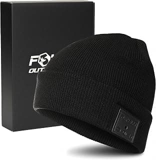 Foxelli Bluetooth Beanie Hat – 15-Hour Battery, Built-in Mic, Fully Washable, Perfect Tech Gift for Men & Women B08T6QBZC2