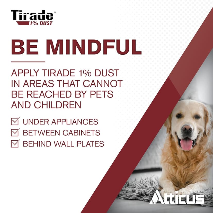 Atticus Tirade 1% Cyfluthrin Dust Insecticide (1.25 lb) - Ready-to-Use Insect Killer - Indoor and Outdoor Control of Ants, Bees, Wasps, Hornets, Cockroaches and Many Other pests