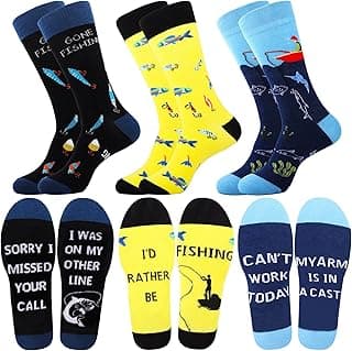 Jeasona Mens Funny Fun Crazy Funky Dress Crew Socks Gifts for Men Dad Grandpa