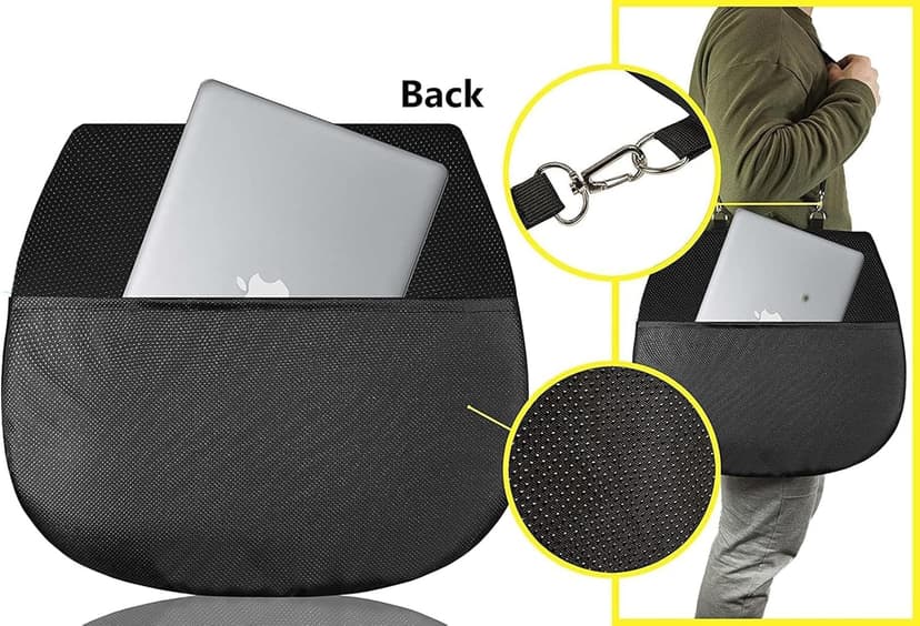 Sojoy Coccyx Gel Seat Cushion- Orthopedic Memory Foam Chair Cushions for Home Kitchen Office Desk Car Truck Airplane (Black)