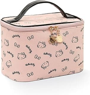 AmBealla Make up Bag Large Travel Cosmetic Bags Organizer with Brush Holder for Girl, Lightweight Cotton Toiletry Bag with Zipper for Women, Portable Makeup Case for Airplane/Home/Gym - Pink