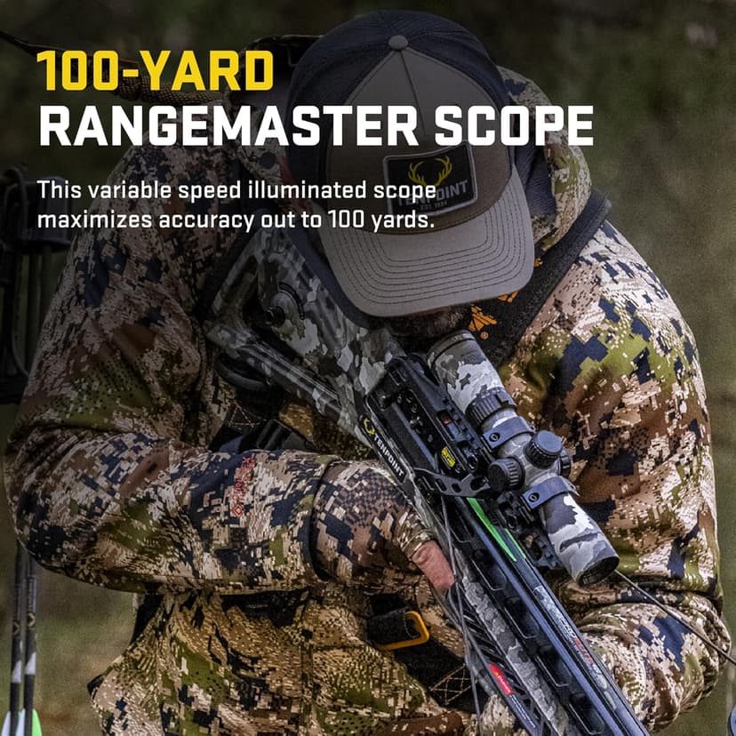 TenPoint Turbo X Crossbow - 415 FPS - Equipped with 100-Yard RangeMaster Scope, ACUslide Cocking & De-Cocking System + S2 Trigger