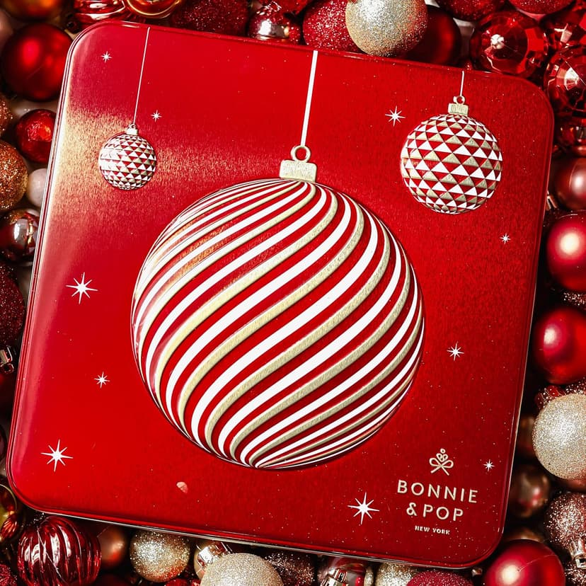 Christmas Chocolate Gift Basket– Holiday Ornament Gift Box with Assorted Christmas Candy – Holiday Food Gift Idea for Men, Women, Family, Corporate- Bonnie & Pop