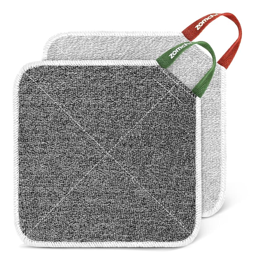 ZOMCHI 2 Count Wash Cloths, Exfoliating Washcloth with Dual Texture for Face and Body, Exfoliating Wash Cloth for Showering (Deep and Gentle)