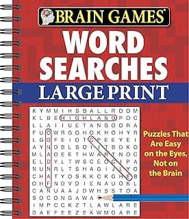 Brain Games - Word Searches - Large Print (Red) (Brain Games Large Print)