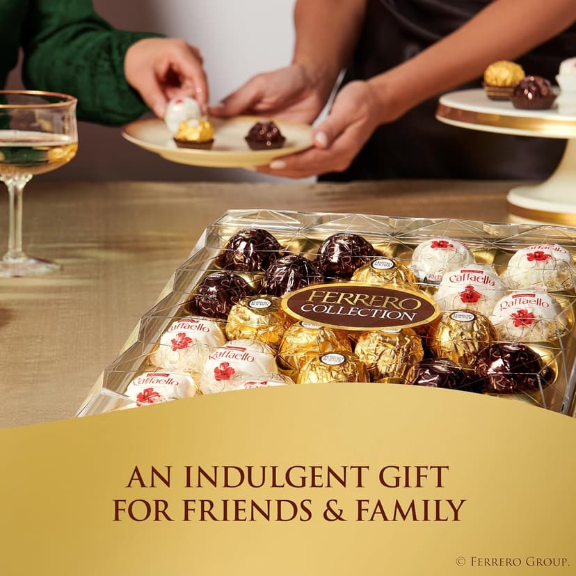 Ferrero Collection, 24 Count, Premium Gourmet Assorted Hazelnut Milk Chocolate, Dark Chocolate and Coconut, 9.1 oz