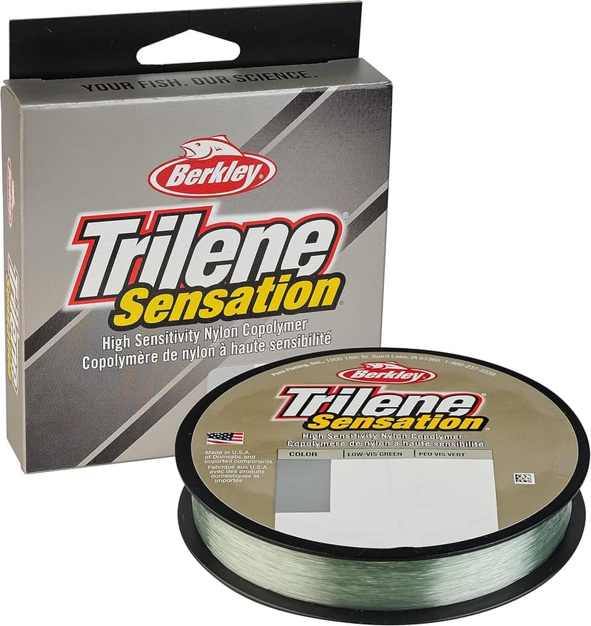 Berkley Trilene® Sensation, Low-Vis Green, 4lb | 1.8kg Monofilament Fishing Line, Suitable for Freshwater Environments