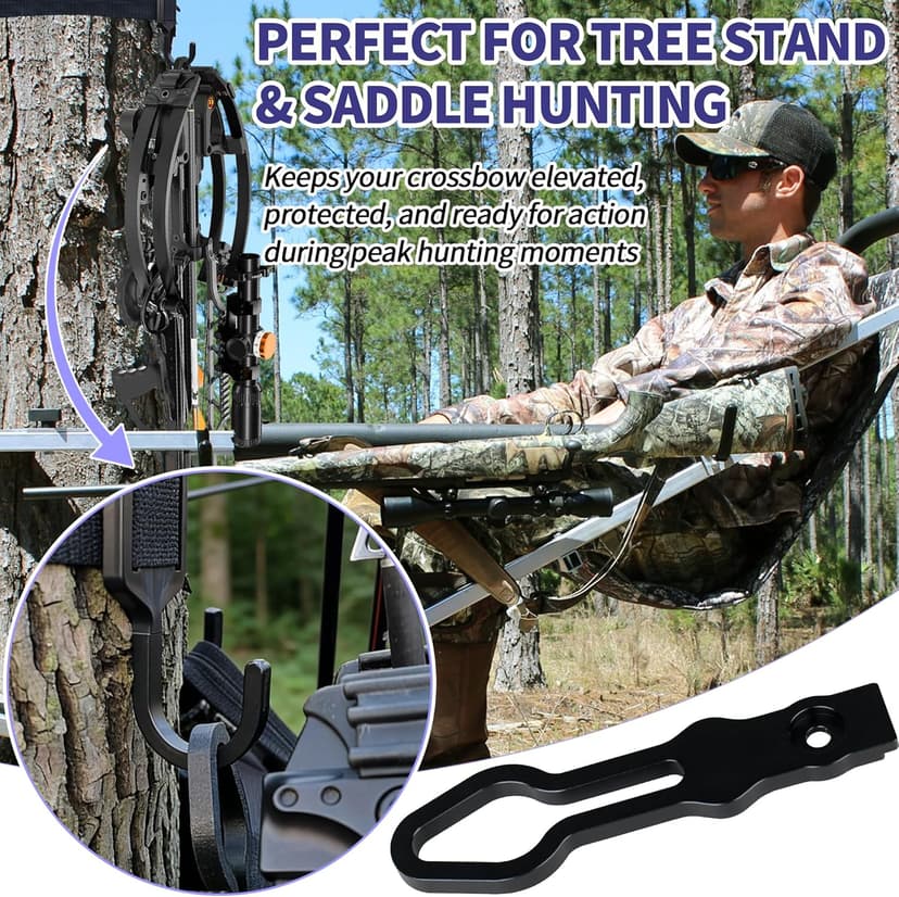 Saddle Quiver Holder Crossbow Hanger, Tree Hooker Compatible with All Ravin Crossbows Models(Except R18), Crossbow Holder for Tree Stand Fit for Ravin Accessories, Hunting Crossbow Accessories