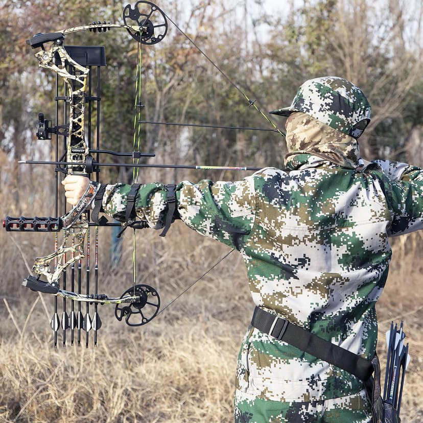 Archery Compound Bow Set 20-70 LBS, Draw Length 19"-31", up to IBO 320 fps, Hunting Compound Bow with All Accessories for Archery Hunting Target Shooting Practice RTH