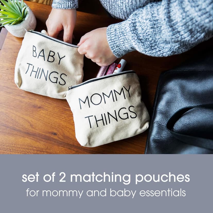 Pearhead Unisex Mommy and Baby Things Travel Pouch, 2 Count (Pack of 1)