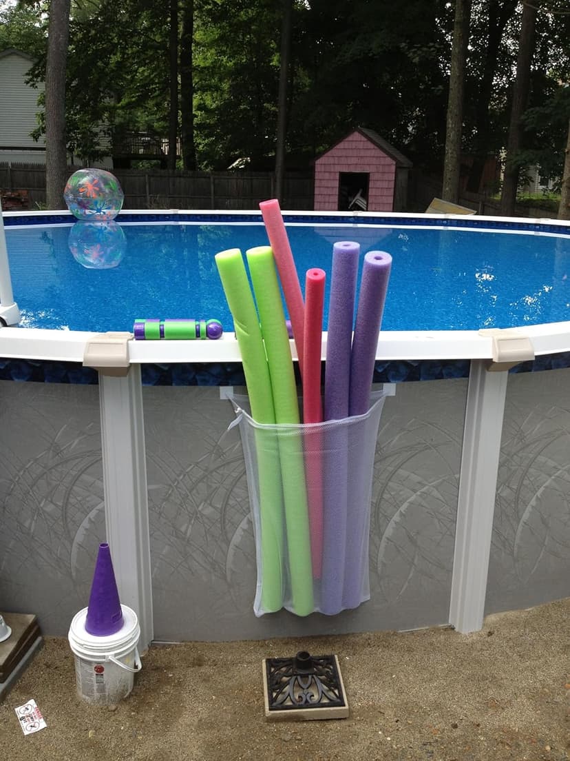 Poolside Perfection! 4-Pack Mesh Storage Bags for Toys, Pool Noodles, Vibrant Floats – Organize Your Swim Gear in Style! (3 pcs Small Zipper Bags & One Large Opening Bag)