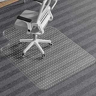 Tonaus Office Chair Mat for Carpet, 48"×36" Desk Chair Mat T-Shape Carpet Protector Mat for Office Chair, Transparent 2.2mm Thick T-Shape Floor Protection with Non-Slip Studded