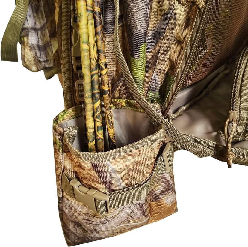 AUSCAMOTEK Bow Hunting Backpack for Archery – Compound Bow & Arrow Pack with Quiver Holder, Multi-Pocket Storage, Camo Gear Bag for Bowhunters