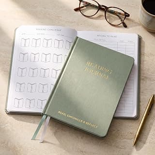 Makes a Great Gift for Readers - Reading Log & Review Pages for Keeping Notes on Your Favorite Books ZICOTO Beautiful Reading Journal for Book Lovers - Linen Hard Cover Tracker B0D9KNQV32