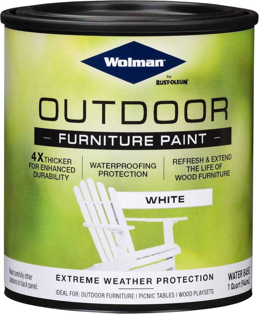 Wolman 360352 Outdoor Furniture Paint, Quart, White 32 Fl Oz (Pack of 1)
