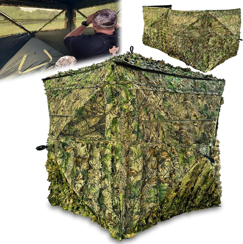 AYIN See Trough Pop Up Hunting Blind, See Thru Ground Blind - Essential Hunting Tent for Deer, Portable and Easy Setup, Ideal Hunting Essentials, Durable and Concealed Ground Blind