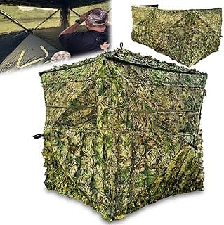 AYIN See Trough Pop Up Hunting Blind, See Thru Ground Blind - Essential Hunting Tent for Deer, Portable and Easy Setup, Ideal Hunting Essentials, Durable and Concealed Ground Blind