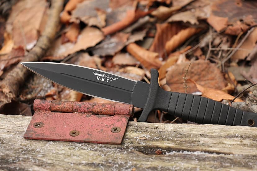 Smith & Wesson 9" H.R.T Double Edged Boot Knife with High Carbon Stainless Steel Blade