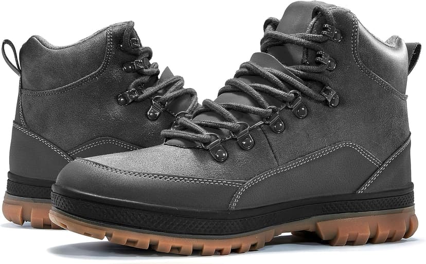 Wondamo Men's Snow Boots Lightweight Waterproof Winter Boots Fur Lined Anti-slip Cold Weather Shoes