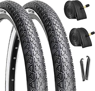 Hycline 26x2.125 Cruiser Bike Tires Set: 2-Pack 26-inch Premium Butyl Rubber High-Performance Folding Replacement Bicycle Tires for Beach Cruiser and Urban Commuting Bicycle