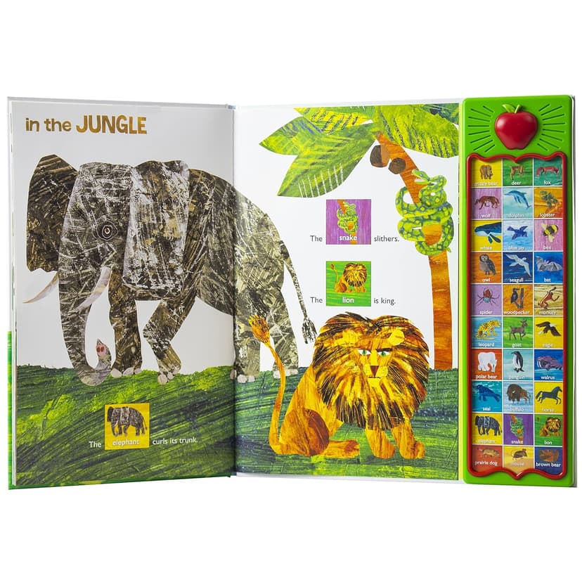 World of Eric Carle, Hear Bear Roar 30-Button Animal Sound Book - Great for First Words - PI Kids 1450874770