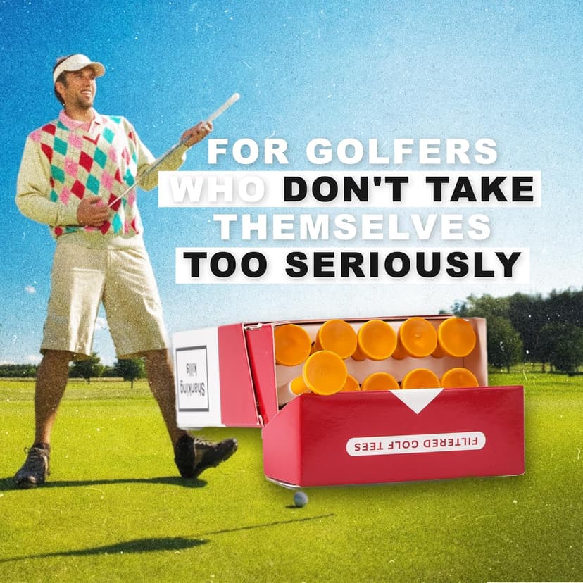 Parody Golf Accessories - Cool Novelty Tees for Golfers - Perfect Golf Gag Gift for Dad & Husband Shanker Golf - Funny Golf Tees - MulliganBro 10 Pack - Novelty Golf Gift B0FSDZBWG3